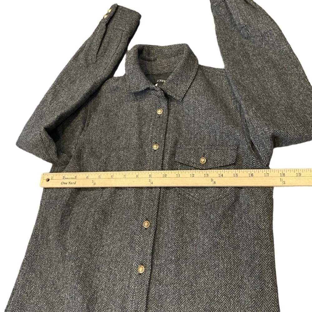 J. Crew herringbone shirt dress